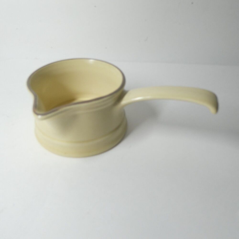 Pfaltzgraff Village Round Gravy Boat w/Handle Vintage Brown Floral